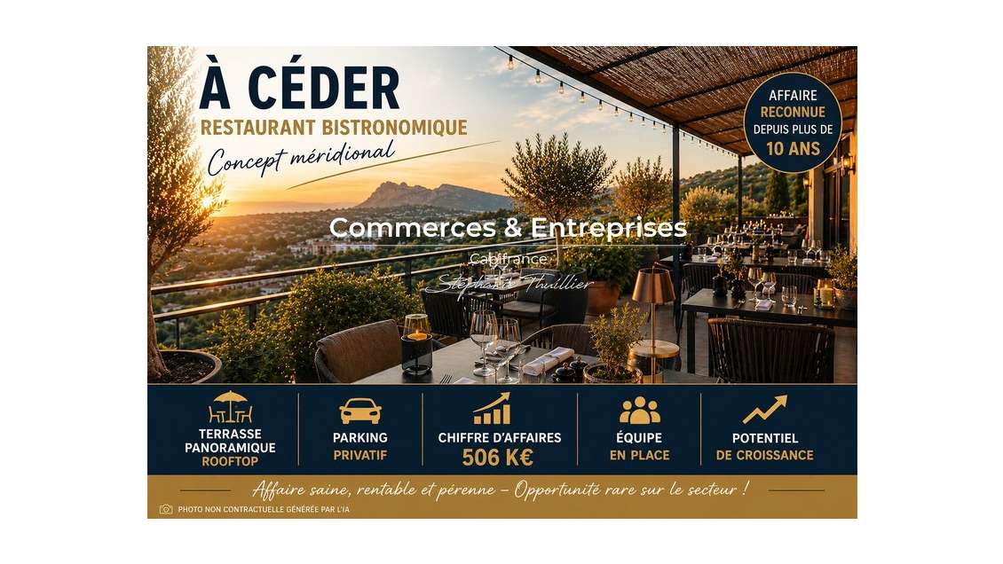 Vente FDC restaurant bistronomique Plan de Cuques