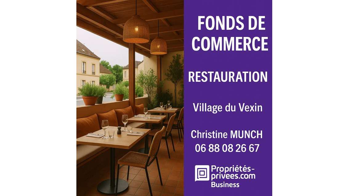Vente beau restaurant tradi Vexin proche pontoise