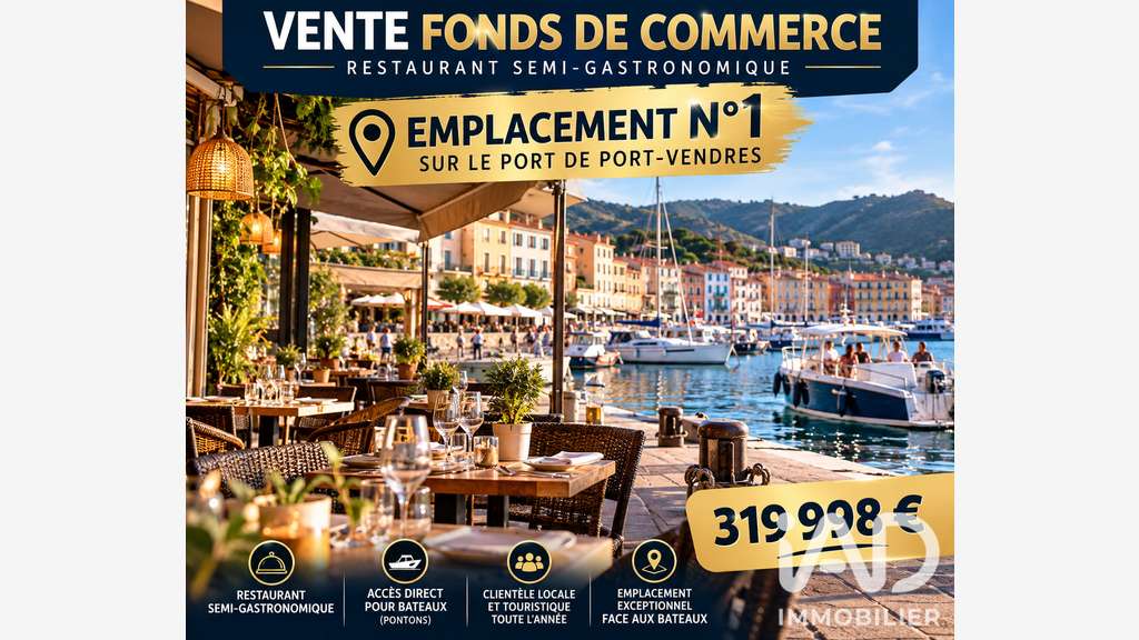 Vente restaurant sur empl recherché à Port-Vendres