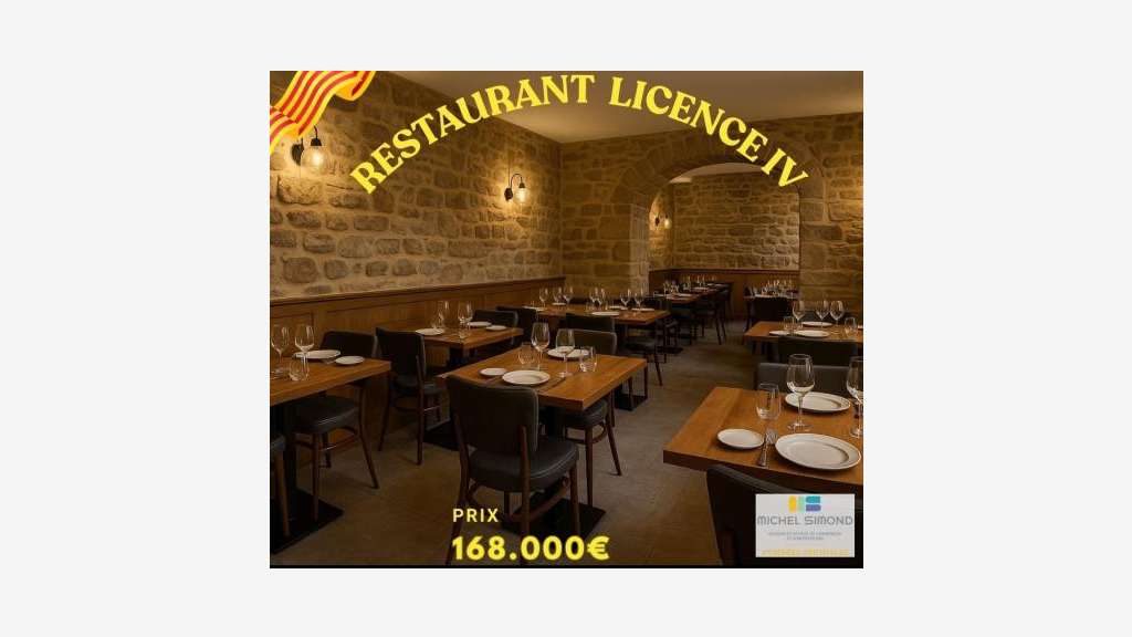 Vente restaurant bistronomique licence IV dept 66