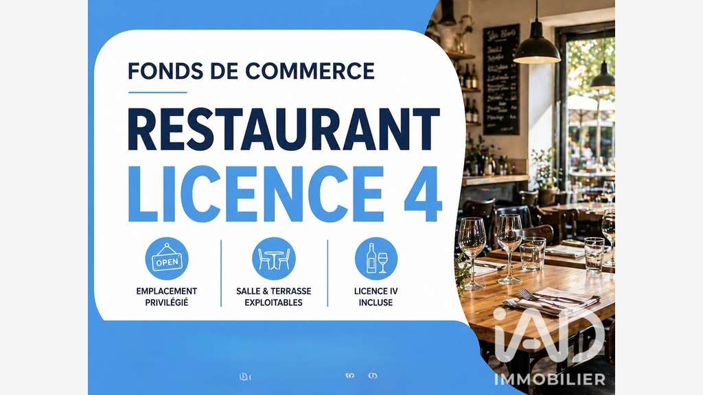 Vente restaurant traditionnel licence IV à Robion