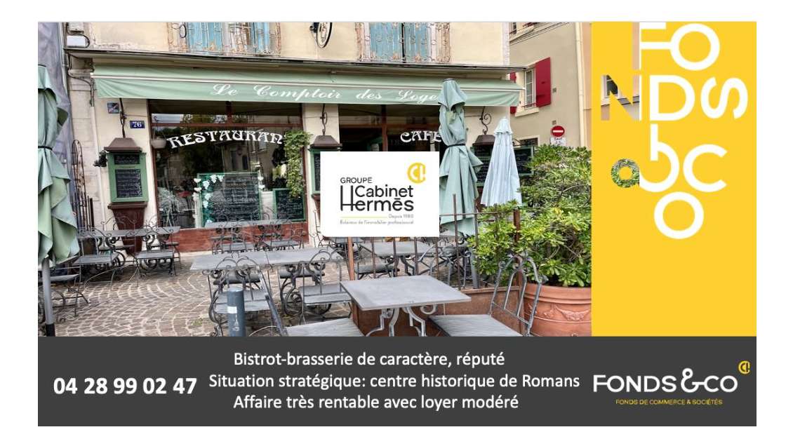 Cède restaurant bistrot de charme Romans sur Isère