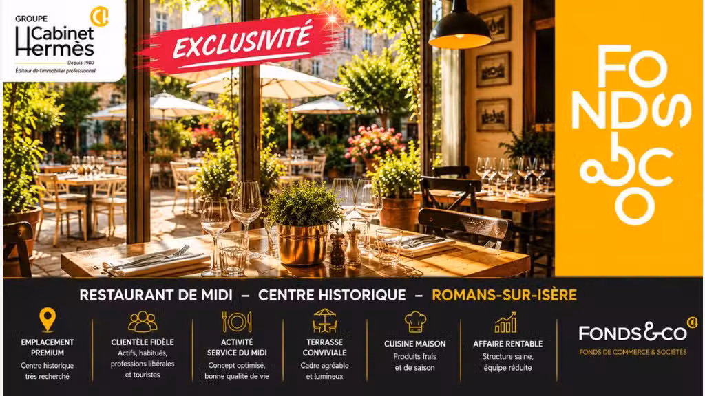 Cède restaurant bistrot de charme Romans sur Isère