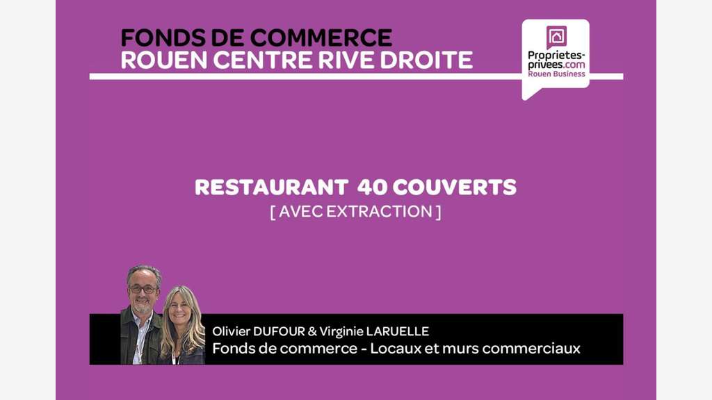Vente restaurant 40 couverts à Rouen Vieux Marché