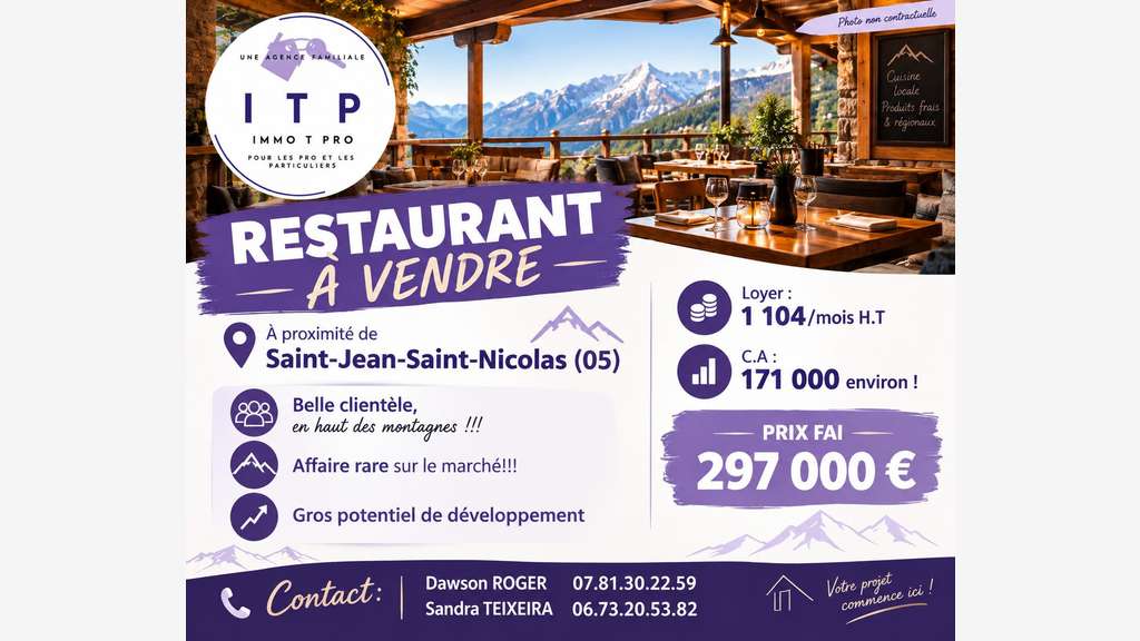 AV magnifique restaurant Saint-Jean-Saint-Nicolas