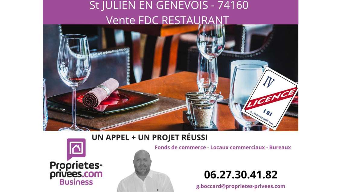 Vente fonds de restaurant Saint Julien en Genevois