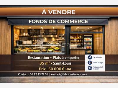 Vente restaurant plats à emporter sur Saint-Louis