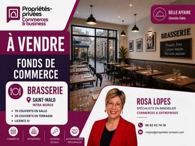 AV bar restaurant 150m² empl premium Saint-Malo