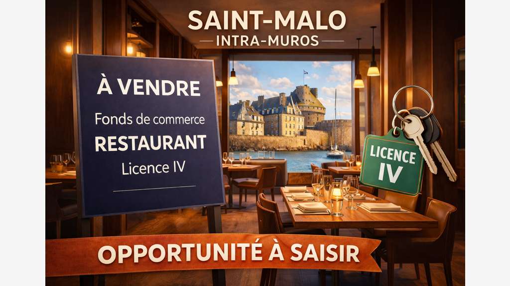 A vendre FDC restauration à Saint-Malo Intra-Muros