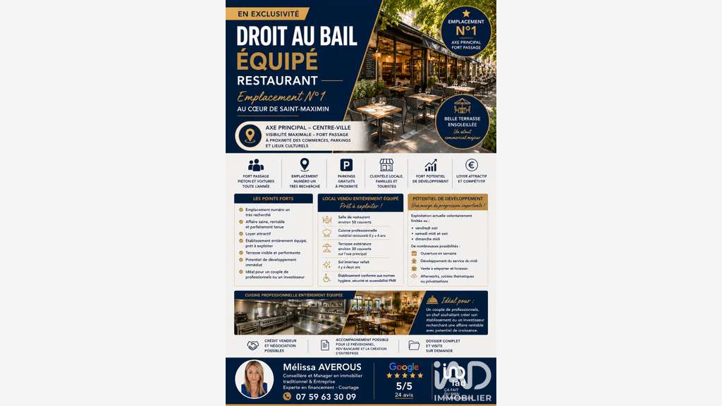 Vente restaurant à Saint-Maximin-la-Sainte-Baume