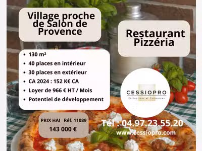 A vendre restaurant pizzeria village proche Salon