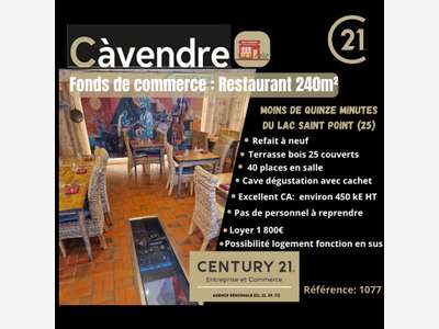 AV restaurant traditionnel lic 4 zone frontalière