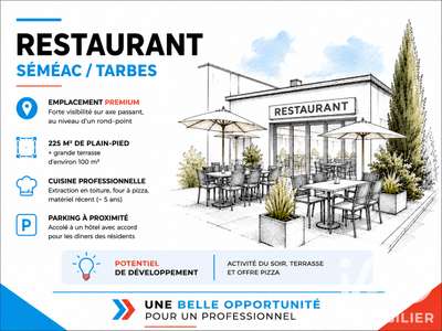 Vente restaurant forte visibilité à Séméac