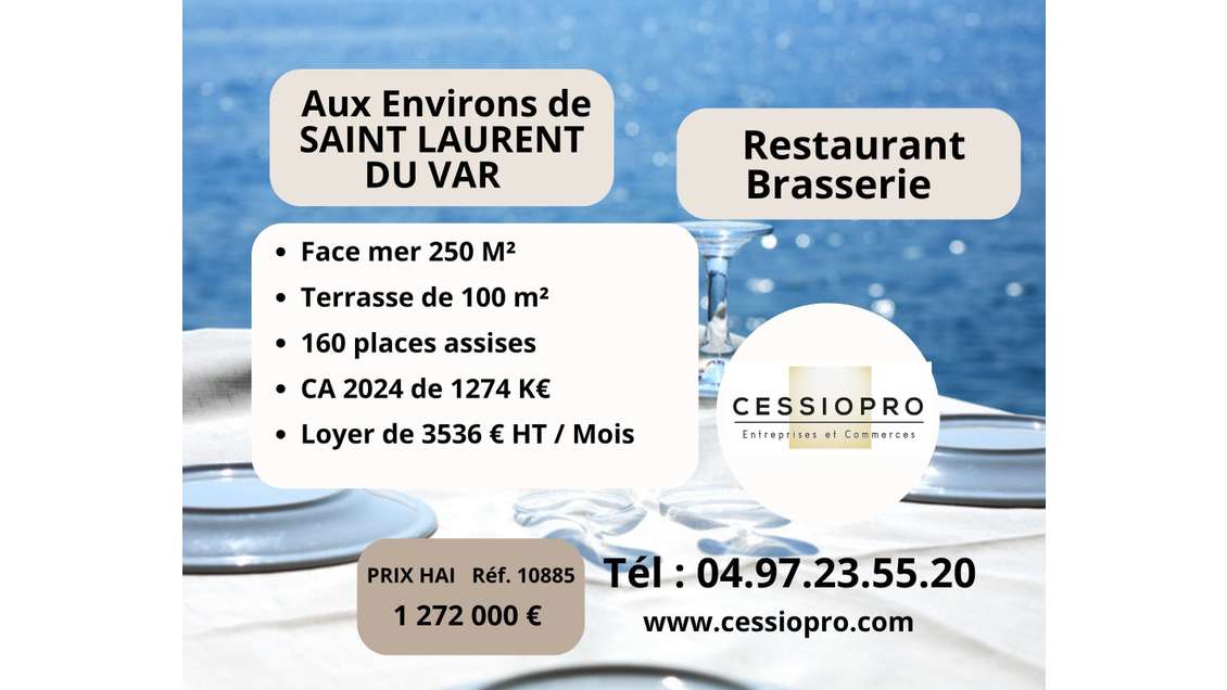 AV restaurant brasserie face mer St Laurent du Var