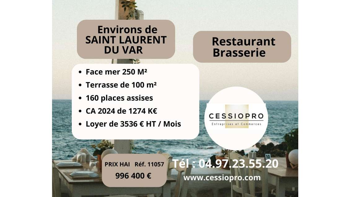 AV restaurant brasserie face mer St Laurent du Var