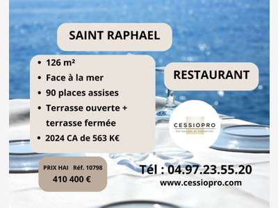 Vente restaurant traditionnel face mer St Raphaël