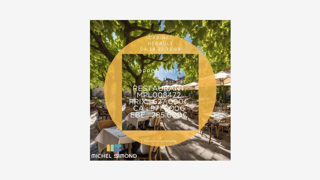 Vente restaurant avec terrasse dept Hérault