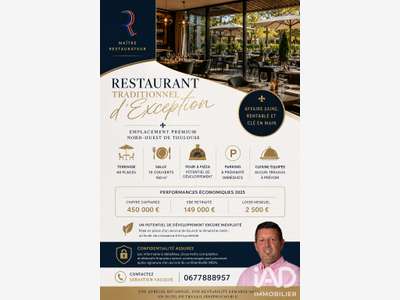 Vente restaurant d'exception à Toulouse Nord-Ouest