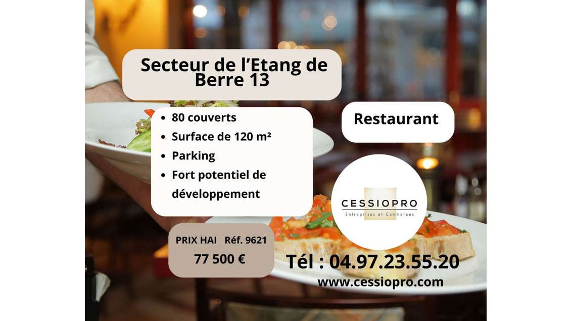 Restaurant tradi à céder Châteauneuf les Martigues