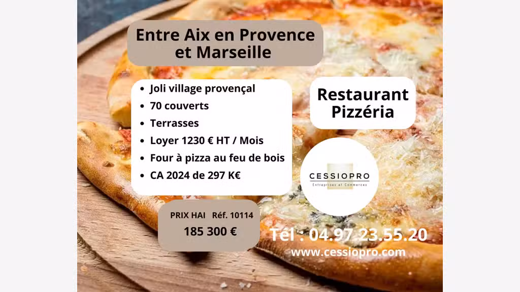 Vente restaurant traditionnel pizzeria à Calas