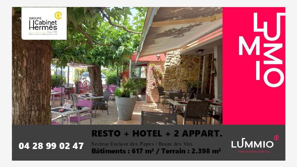 Vente restaurant + hôtel 5 ch+ 2 apparts à Tulette