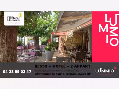 Vente restaurant + hôtel 5 ch+ 2 apparts à Tulette
