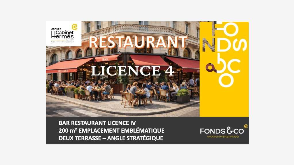 Vente restauration bar licence IV TOP empl Valence