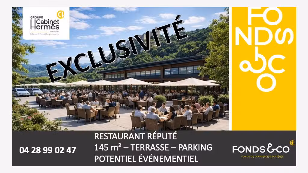 A vendre restaurant réputé agglomération Valence