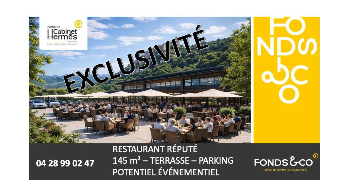 A vendre restaurant réputé agglomération Valence