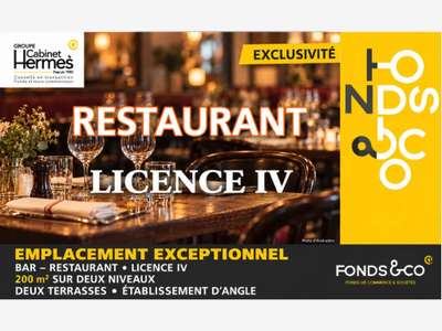 Vente bar-restaurant lic IV et 2 terrasses Valence