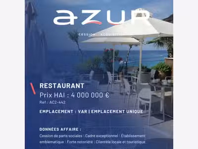 VENTE Restaurant emplacement premium front de mer