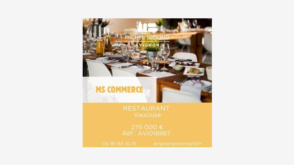 Vente restaurant en centre ville moyenne Luberon