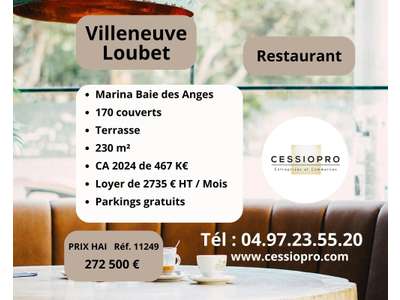 Vente Restaurant à Villeneuve-Loubet