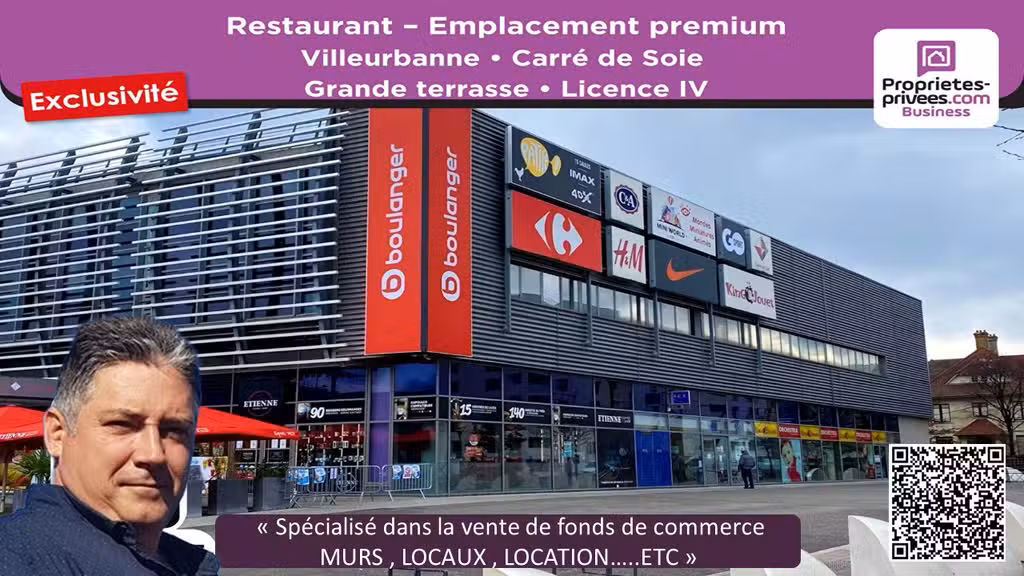AV restaurant 200 couverts terrasse à Villeurbanne