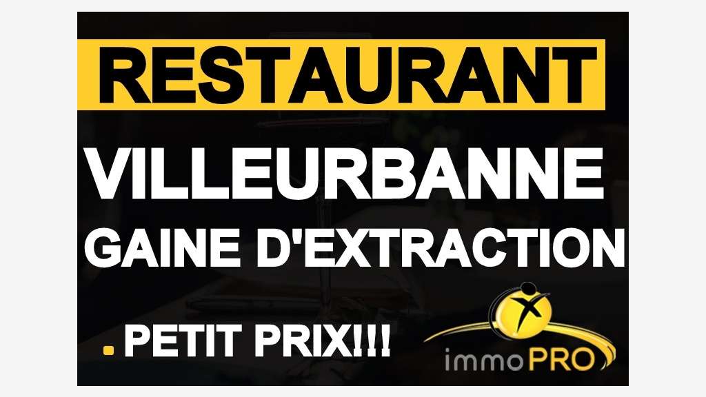 A vendre restaurant au coeur de Villeurbanne