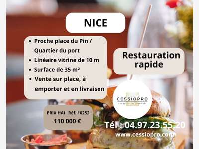 Vente restauration rapide à Nice quartier du port
