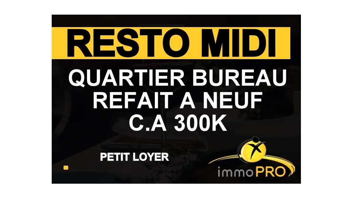 Vente resto du midi sur axe très passant à Lyon