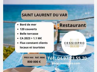 Vente restaurant terrasse à Saint-Laurent-du-Var