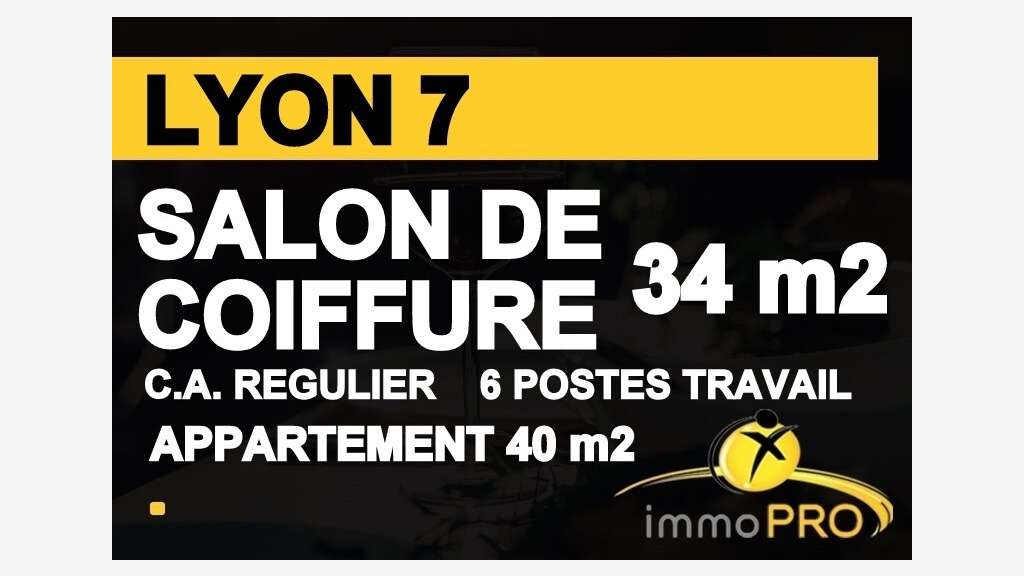 Vente salon de coiffure 6 postes de travail à Lyon