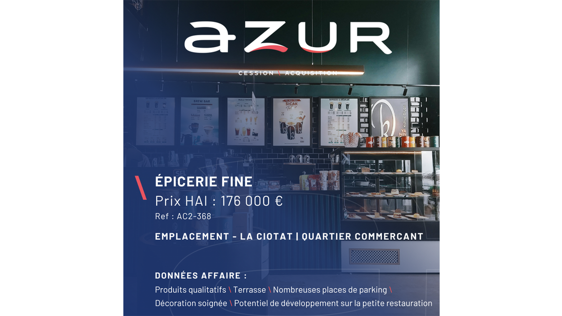 VENTE Epicerie fine à La Ciotat