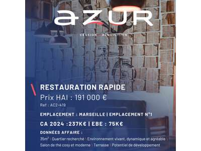 Vente Salon de thé à Marseille