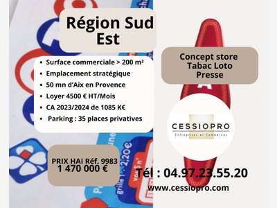AV très beau concept store tabac loto vap shop 13