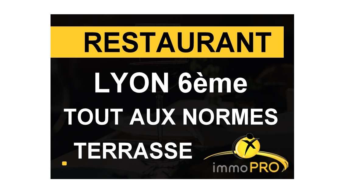 Vente beau restaurant terrasse aux normes 69006